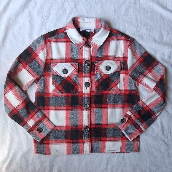 Steve Madden Red and Black Plaid Jacket Size S - Picture 1 of 10